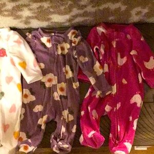 Baby girls footie bundle of 6